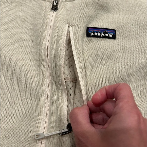 Patagonia Performance Better Sweater Jacket Women’s Size Small White Tan - Picture 6 of 9